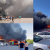 Shopping center in Kremenchuk caught fire after rocket attack 2 dead