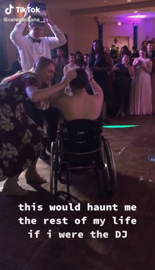 DJ prom queen in wheelchair When your legs don't work like they used to