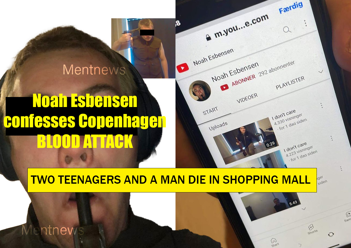 Noah Esbensen confesses Copenhagen blood attack